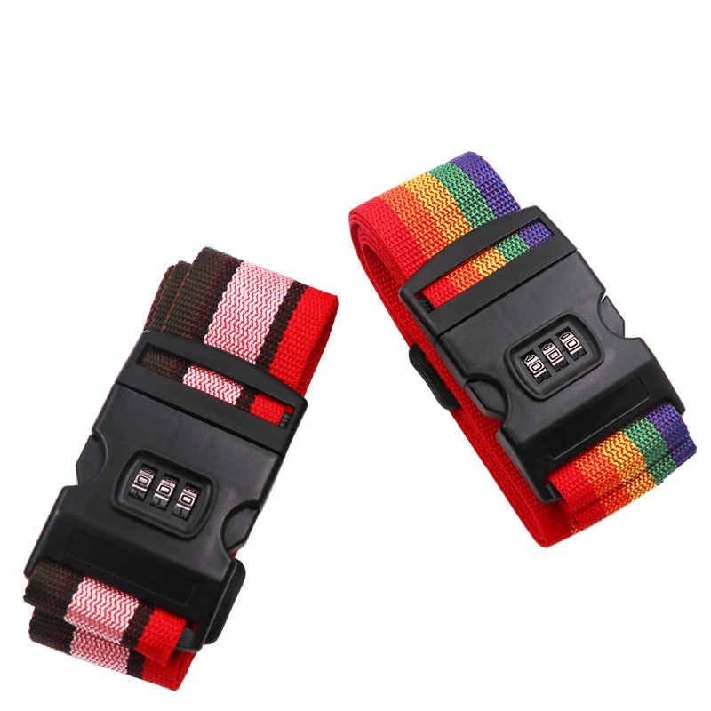 Factory High Quality Luggage Belt Strap Tape Polyester Webbing Strap For Bag Luggage Suitcase Strap With Passcode Lock