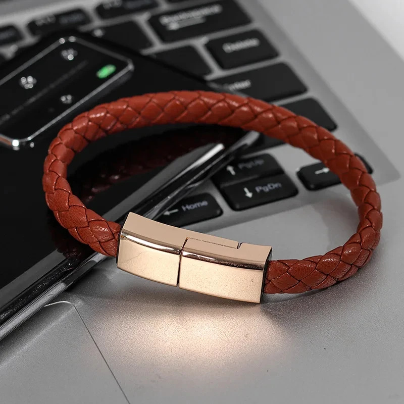 Portable USB Bracelet Charging Cable for all phone Cable USB C Charger Bracelet for Women Men 7-7.7 Inch