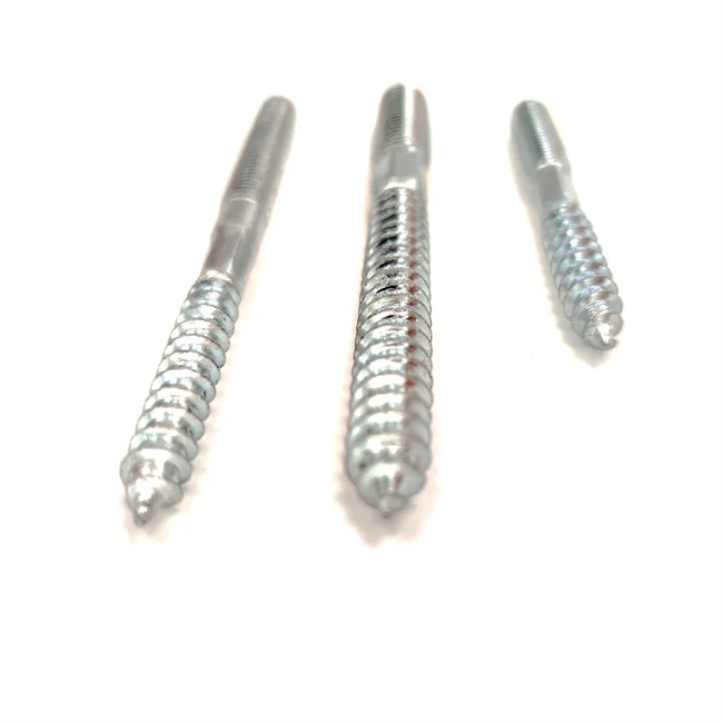 carbon steel  zinc plated stud bolts double ends wood threaded dowel screw hanger bolt