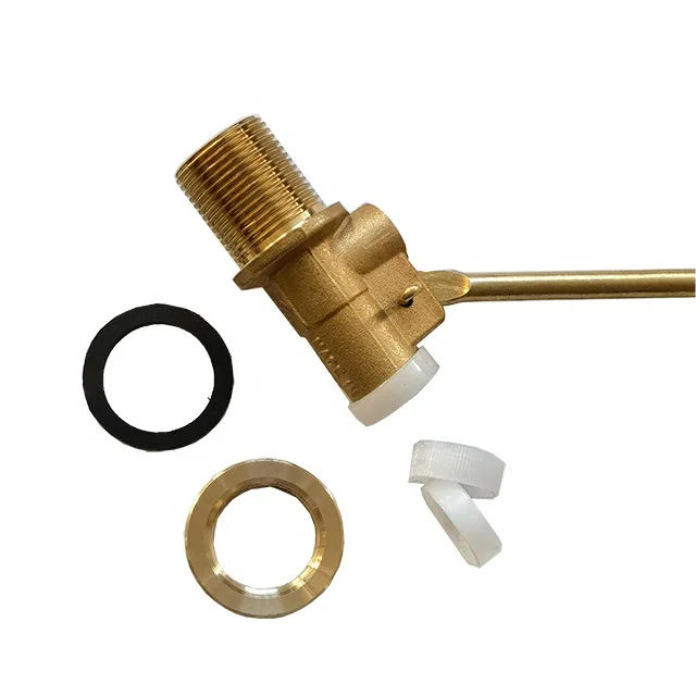 brass water tank level controller male thread float floating ball valve with plastic ball