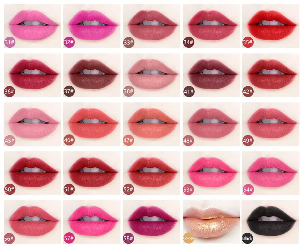 
Miss Rose Lipsticks 25 Color Makeup Cosmetics Waterproof Long Lasting Nude Matte Lip stick 