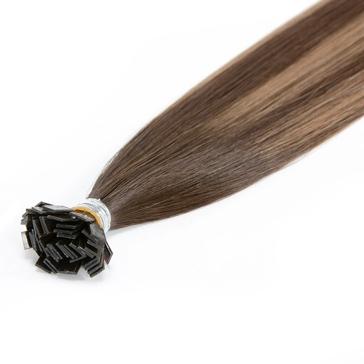 Factory Wholesale 100% Human hair extensions Healthy Cuticle Aligned Hair flat tip hair extension