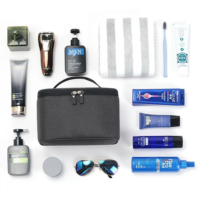 High Class Travel Cosmetic Pouches Toiletry Bag For Men Large Capacity Oxford Cosmetic Beauty Bag