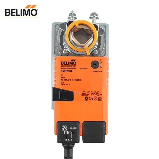 BELIMO 8Nm AC100-240V NMD230A in stock Damper actuator 8 Nm  Control Open/close 3-point  20 s swiss orignal CE HVAC system IP54