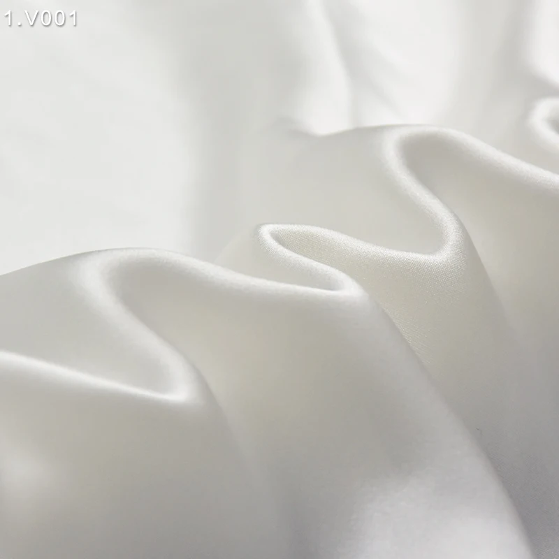 fast shipping white charmeuse 100% pure silk satin fabric soft bridal organic natural vintage wedding meter textile luxury