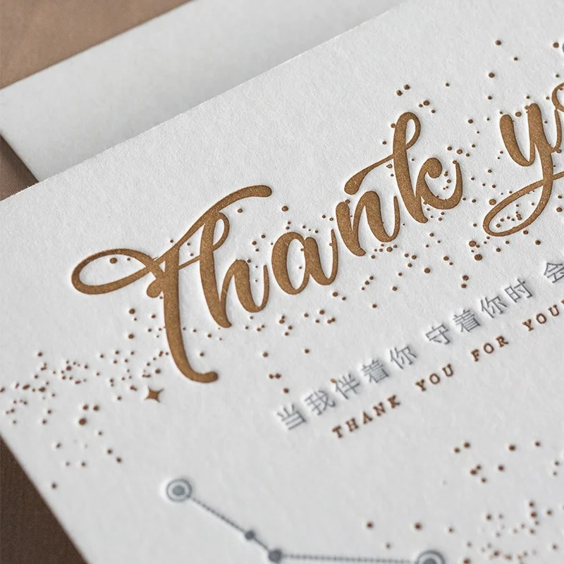 Толстые свадебные открытки приглашения благодарственные печать тиснение бумажных