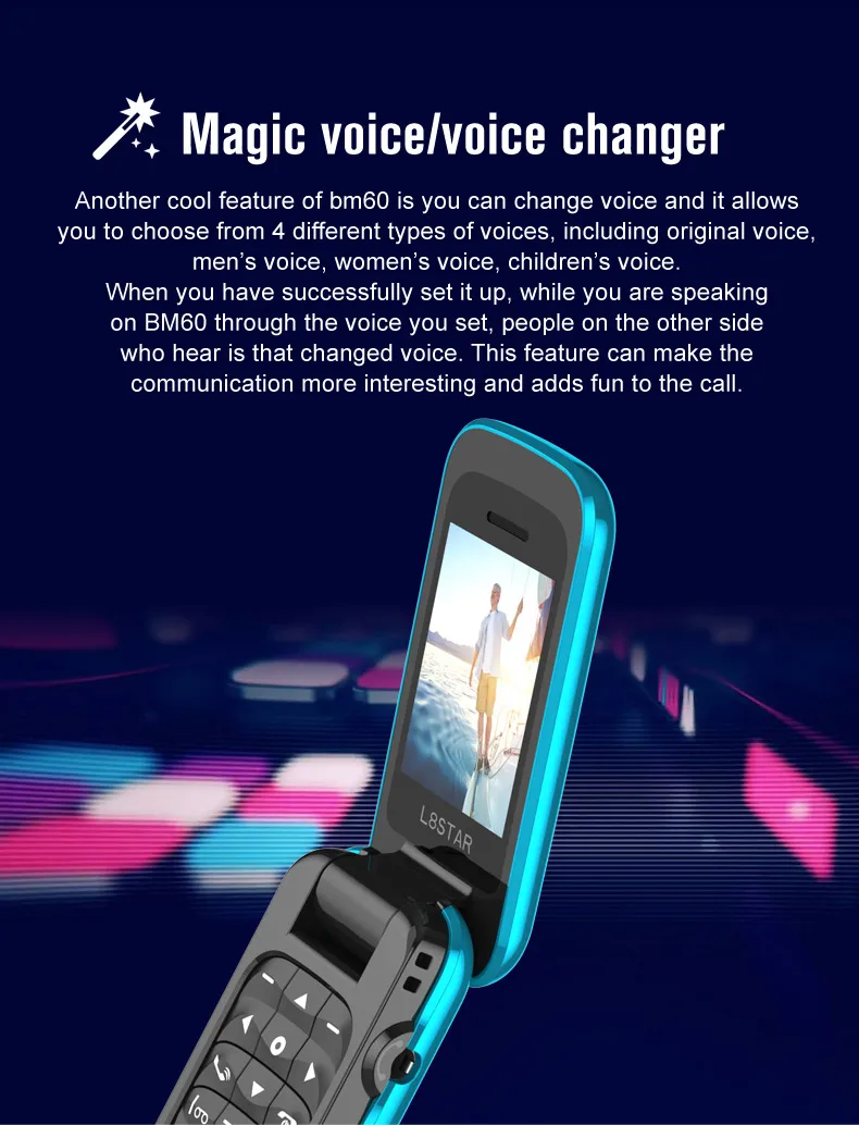 Mini Mobile Phones BM60 Dialer Hands Telephone MP4 Magic Voice Single SIM Multi-function mini cellphone