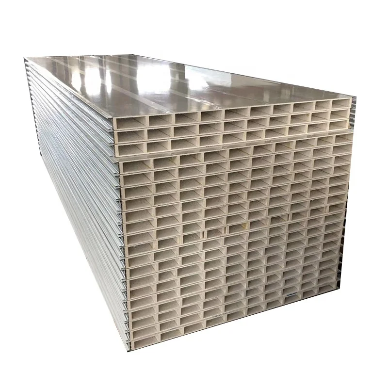 Magnesium Oxide Sandwich Color Steel Plate In The Workshop Fireproof Insulation Hollow Purification Glass Magnesium Board