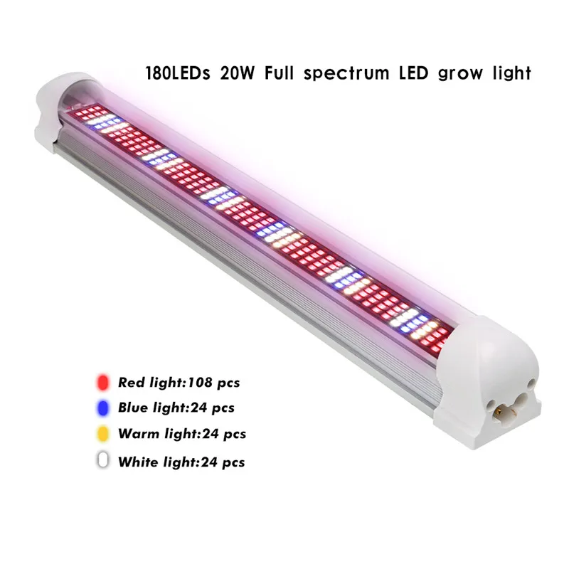 T8 Tube Full Spectrum Phyto Lamps Indoor Flower Hydroponic Plant Greenhouse Garden Seeding LED Grow Light
