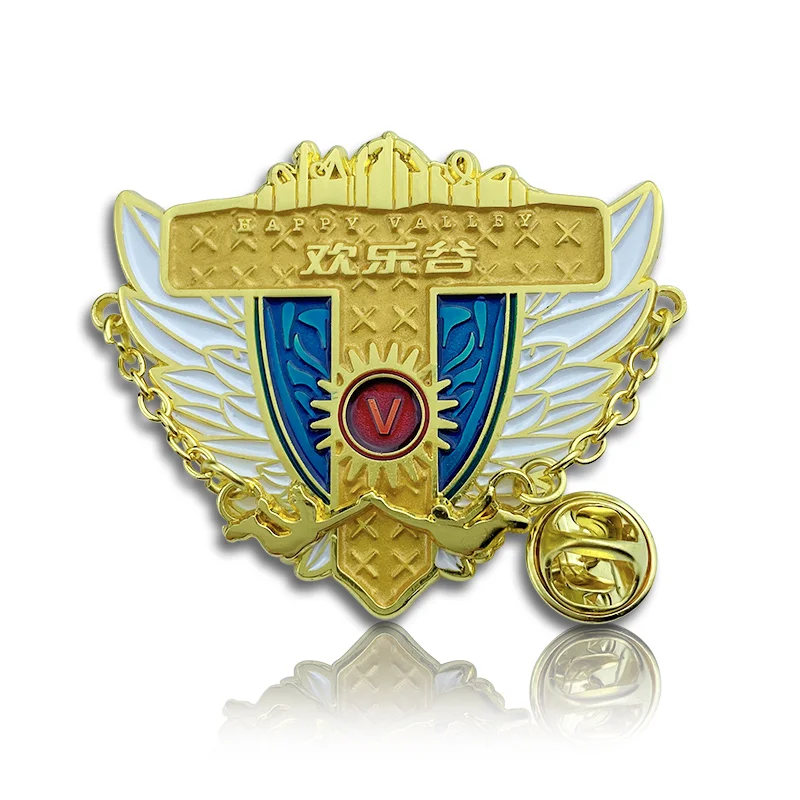 Custom enamel lapel pin name magnetic badge making stone island metal logo pin