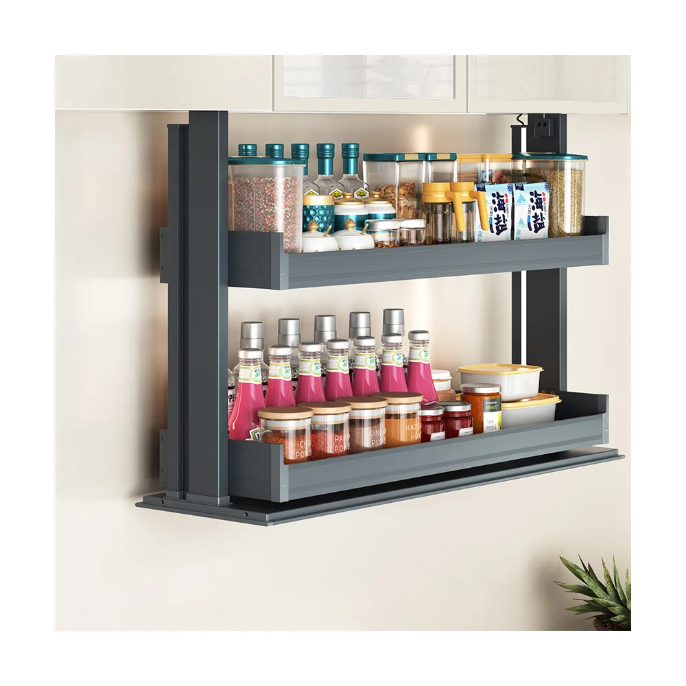 Hot Selling Kitchen Cabinet Design Customized  Electric Lift Kitchen Storage Smart Kitchen Lift Up Cabinet