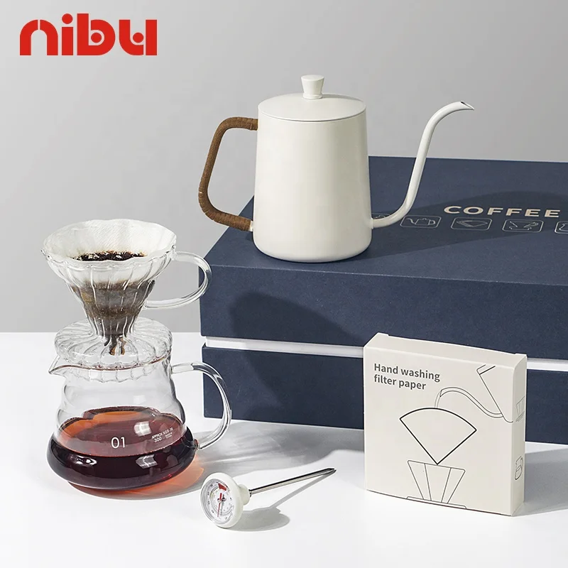 Nibu Travel Bag Pour Over Coffee Maker Set Hand Drip Kettle Coffee Kit Coffee Gift Set