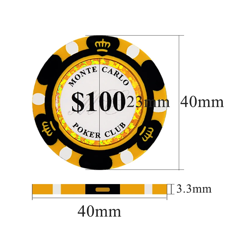 Hot Selling Casino Royale Poker Chip High Quality Monte Carlo Poker Chips Wholesale Clay Poker Chips Factory Direct Sales