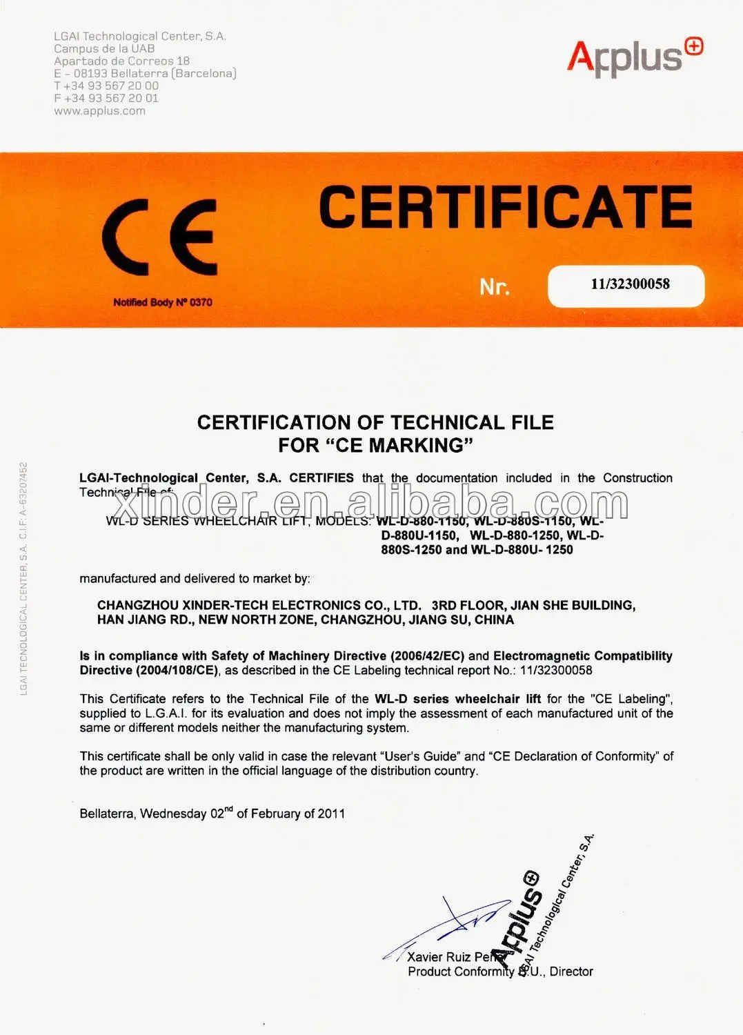 DN-880U Hydraulic Dual Arm Wheelchair Lift for Van and Minibus