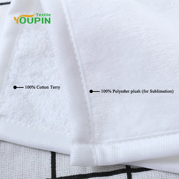 Polyester Cotton Hand Towels 15x15cm 20x20cm 25x25cm 30x30cm 35x35cm Sublimation White Washcloth for Children