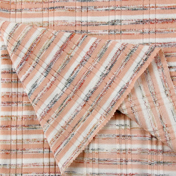 Polyester rayon spandex yarn dye soft rib tr suiting fabric for men or women suiting