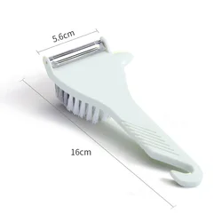 WORTHBUY Multifunctional Fruit Vegetable Peeler With Brush Plastic Carrot Potato Peeler Vegetable Grater Kitchen Accessories