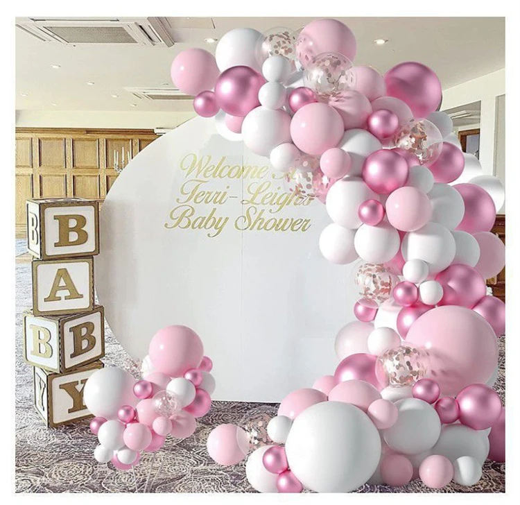 Glitter Powder White Chain Cross-Border Sequins 12-Inch Balloon Set Suit Party Birthday Arrangement Wedding Decoration
