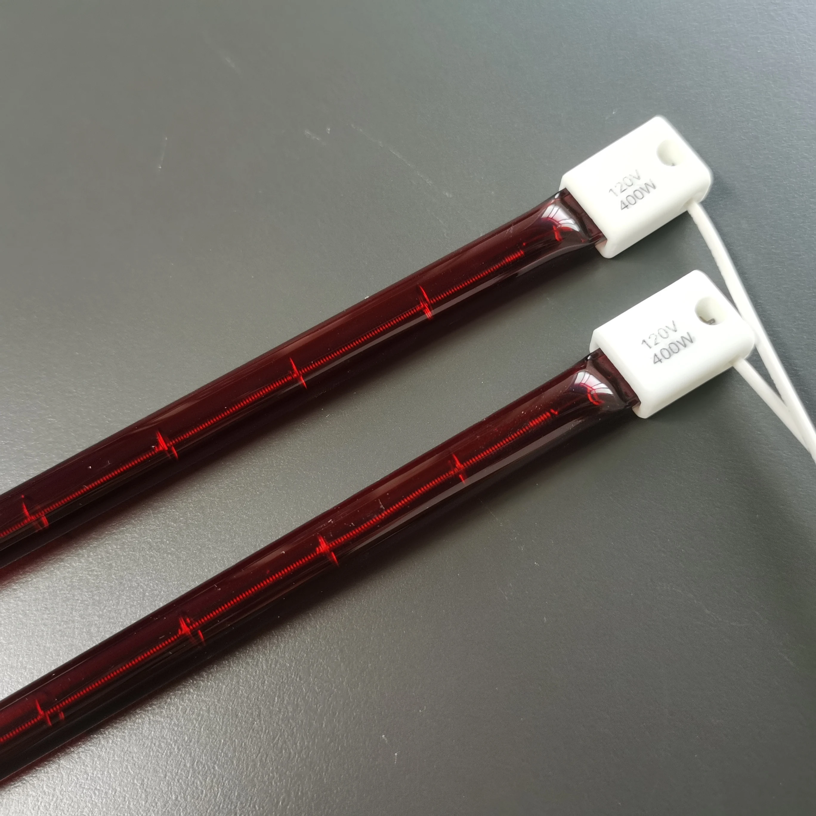 Ruby Fused Quartz Tubes Infrared Heat Lamp 450mm 1200w Quartz Infrared Heating Element