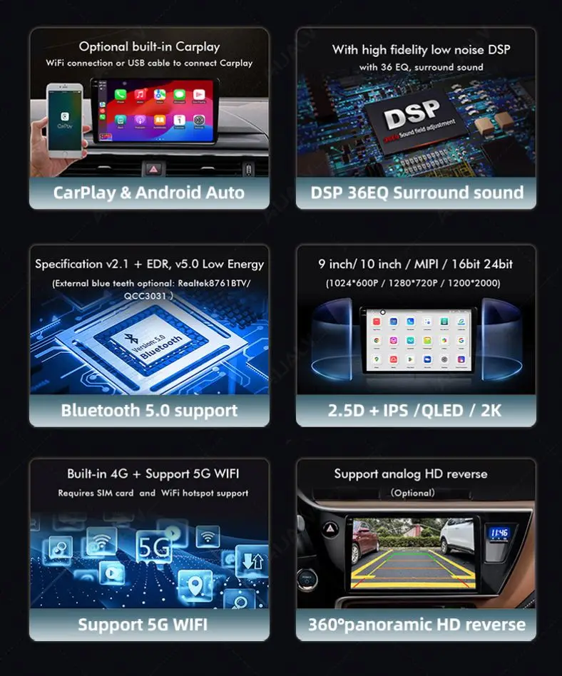 7870 Универсальный 2K сенсорный экран Android 13 автомобильный Разделенный GPS/AM/FM/Bluetooth навигация Радио Мультимедийный видео DVD-плеер