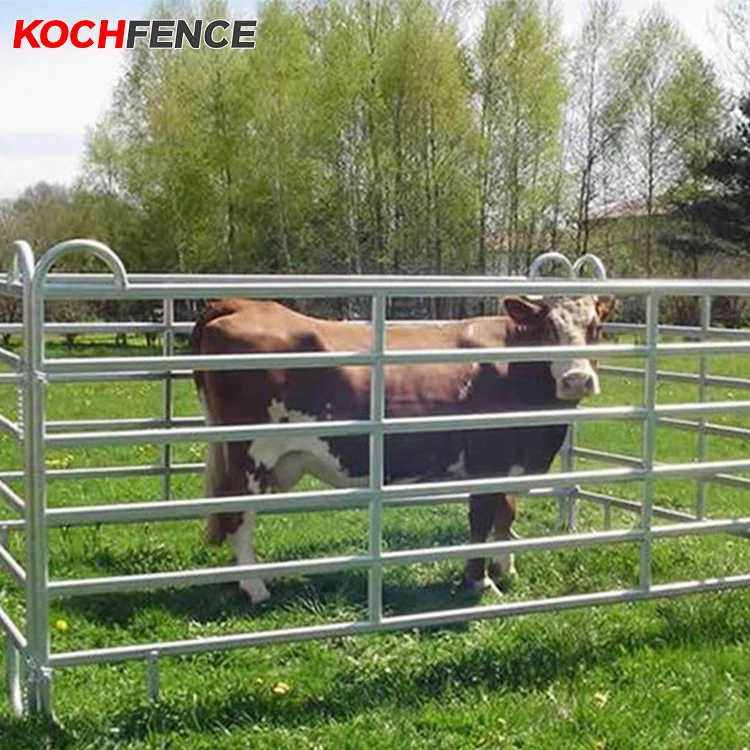 Farm Livestock Animal Cheap Cow Rail Fence / Metal Fence Panel Cattle Sheep Cheap Field Yard Horse Goat Sheep Corral Farm Fence