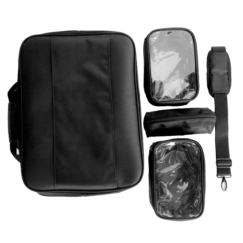 portable shoulder make up organizer makeup case professional cosmetics travel bag with detachable pouches