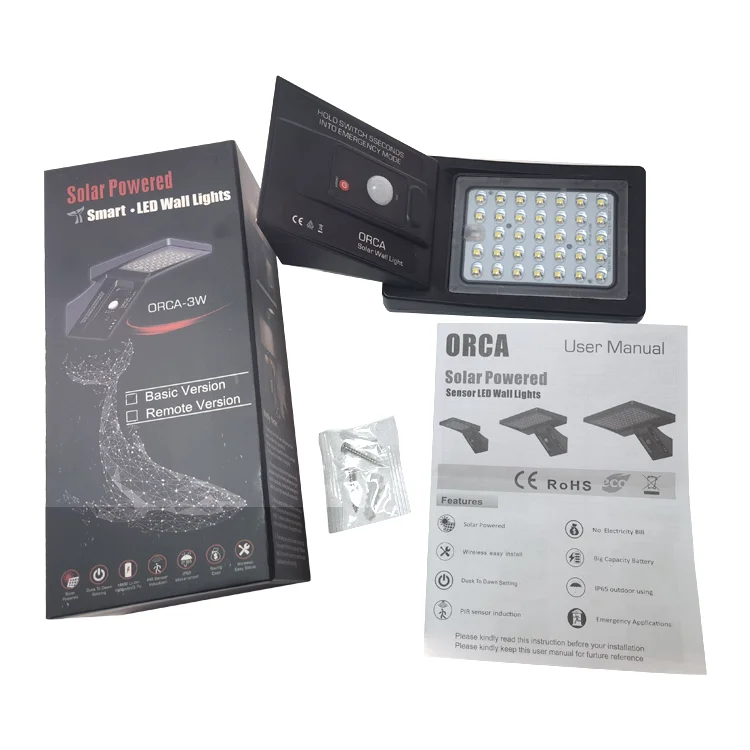 Outdoor Smart Sensor Solar Led Street Light Garden Waterproof and Corrosion-resistant Solar Security Light