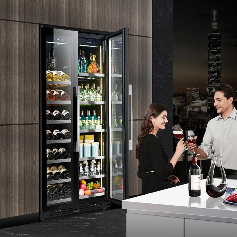 Factory Vertical Shelf Compressor Inverter Compressor Cooler Wine Fridge For Household