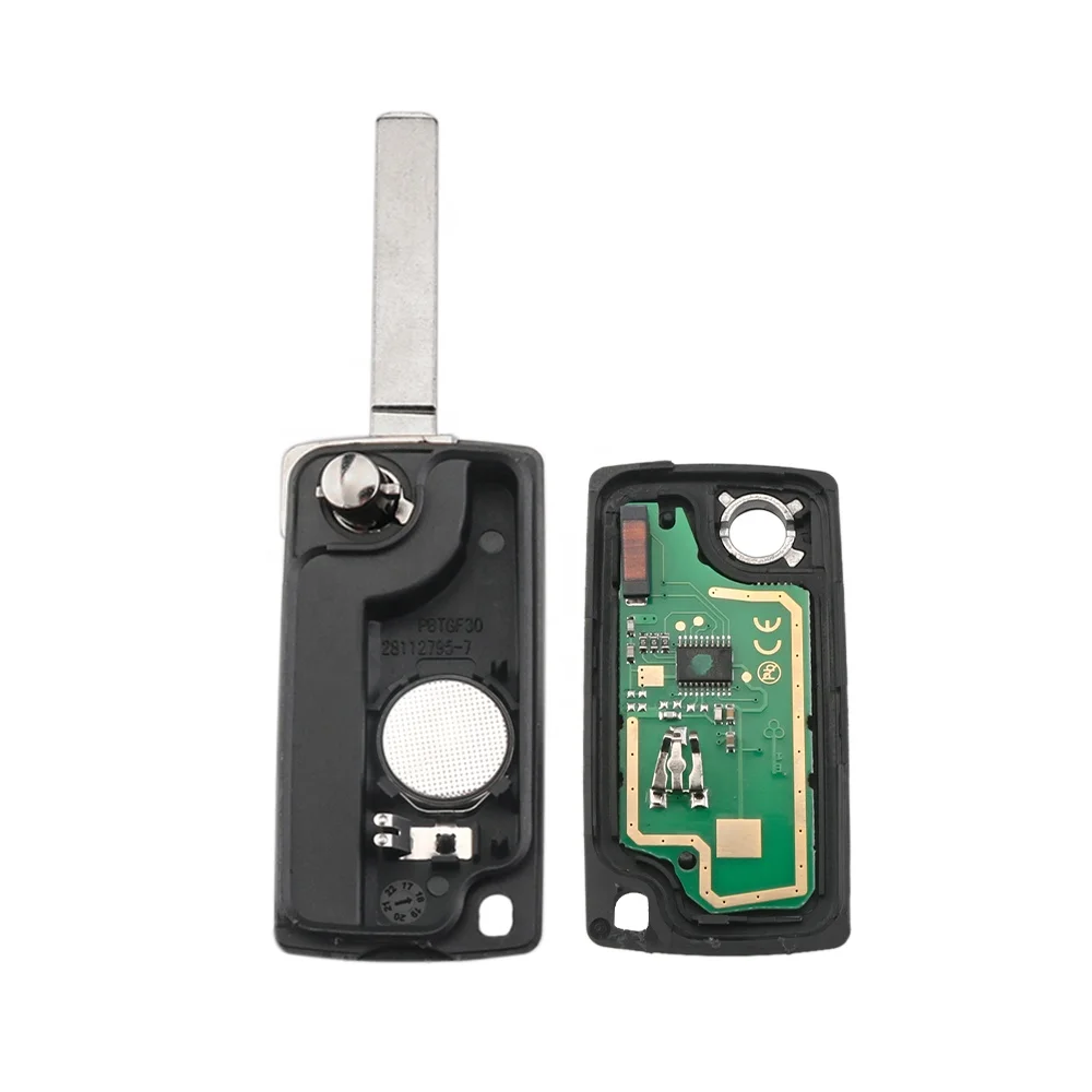 3 Buttons 433 MHZ PCF7941 Chip CE0536 VA2 /HU83 Blade Fob Remote Car Key For Citroen C4 C5 Peugeot 407 408 Flip Folding Key