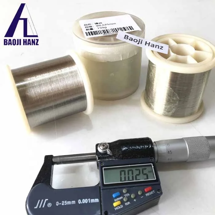 High temperature pure 99.98% 0.03mm ultra thin metal nickel wire np1 0.025mm