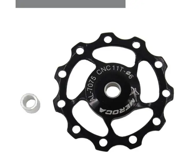 MEROCA Mountain Bike Road Bicycle 11T 13T Aluminum Jockey Wheel Rear Derailleur Pulley Steel Bearing Guide