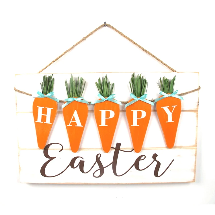 
Hot sale factory direct price easter decoration plaque wooden plaque letter 