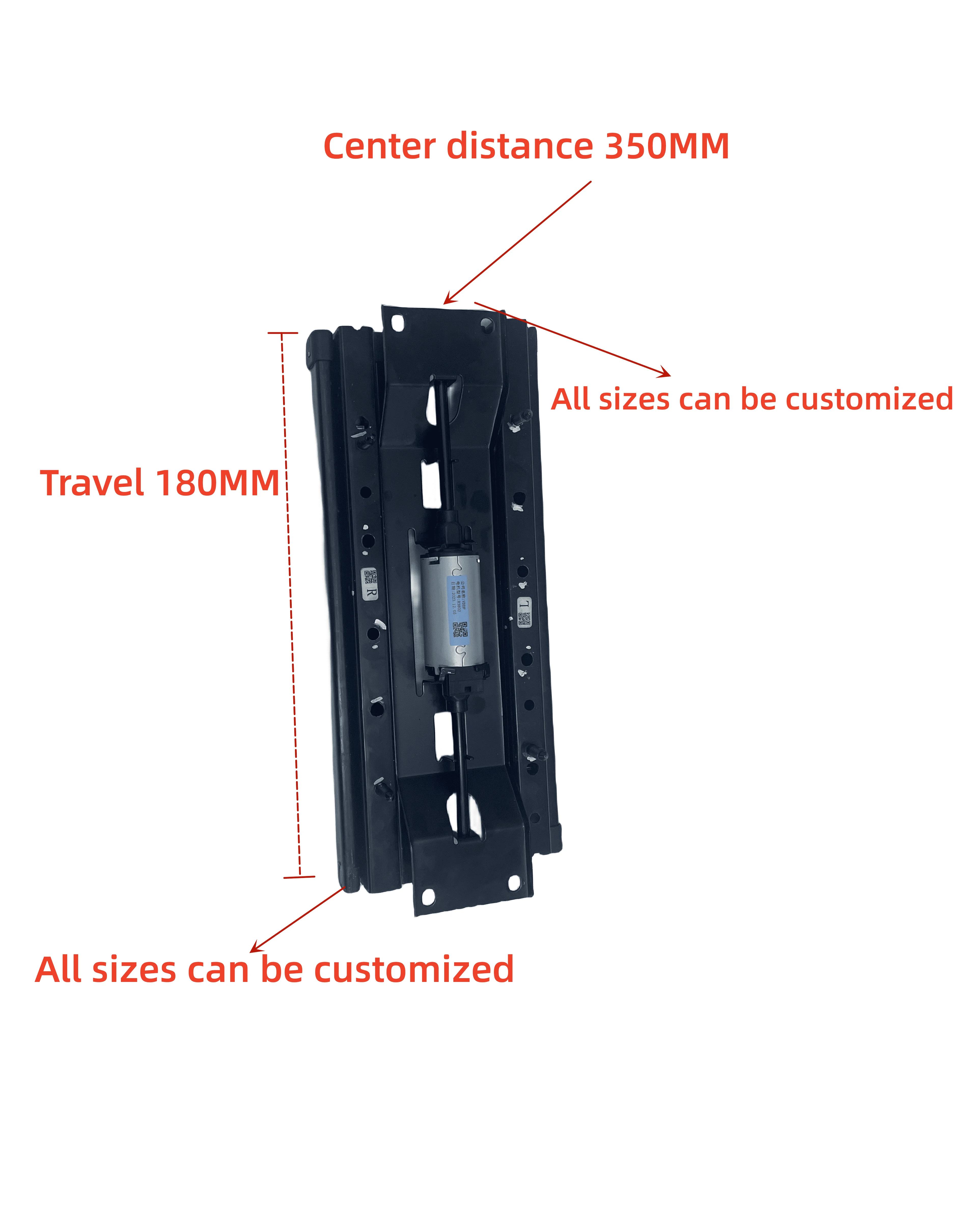 Factory Car Interior Accessories Car Seat Electric 180mm Travel Slider Adjustable Power Seat Rails for Car Seats Tracks