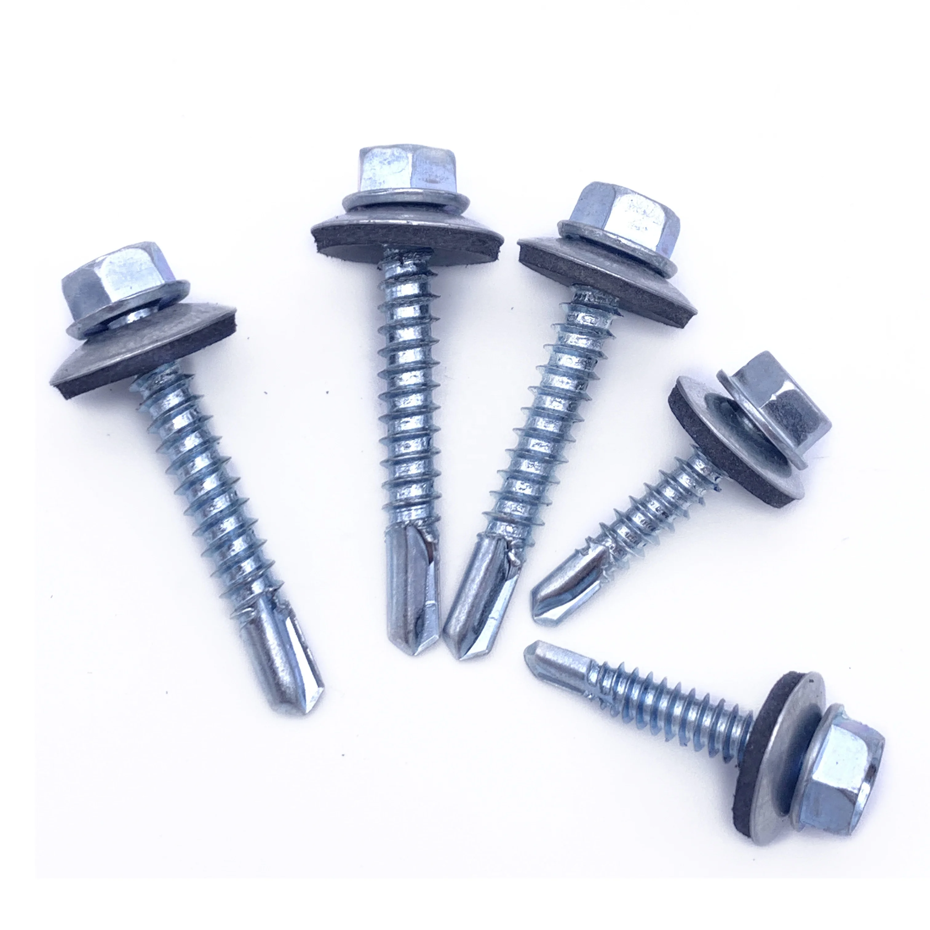 Manufacturer factory DIN7504K Hex head self drilling screw with EPDM washer with best price