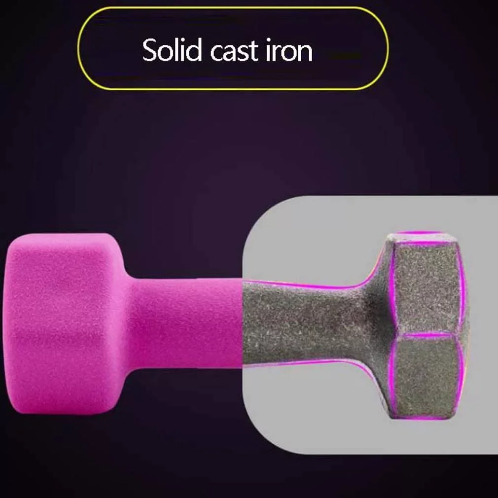 Cheap Hot Sale  Exercise Dumbbell Colorful Vinyl Carton Strength Exercise Dumbells Set 100 Sets Accept OEM Multi-color