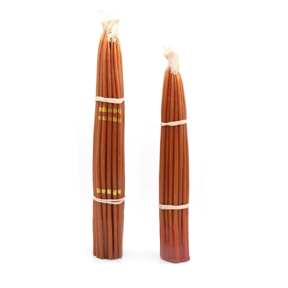 Wholesale customised natural 100% pure beeswax taper candle