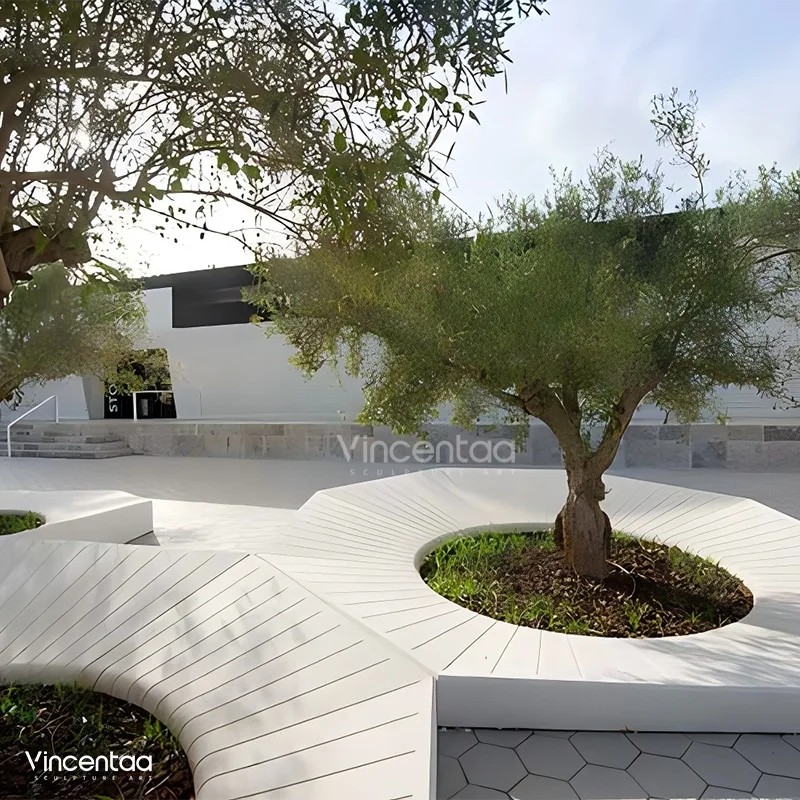 Vincentaa Metal Bench Planter Custom Modern Outdoor Bench Custom Outdoor Chairs