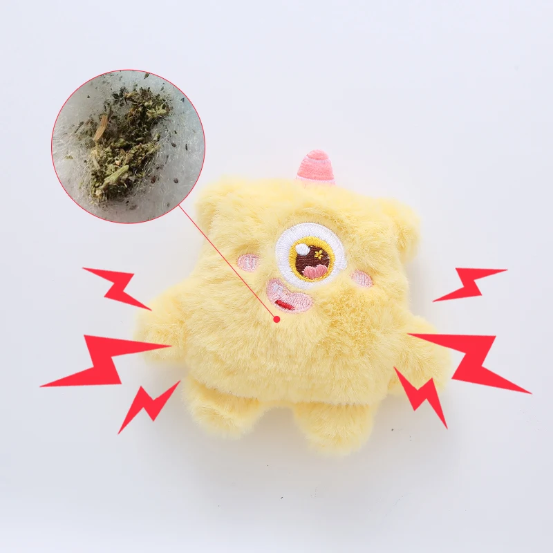 Manufacturer Wholesale Cat toy Cute Big Eyes Elf Shape Interactive Catnip Plush Toy