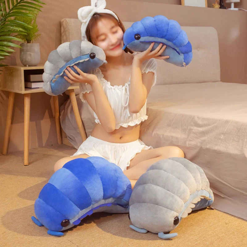 Custom Insect Plush Toy Pill Bug Stuffed Super Soft Animals Insect Throw Pillow Back Cushion Doll