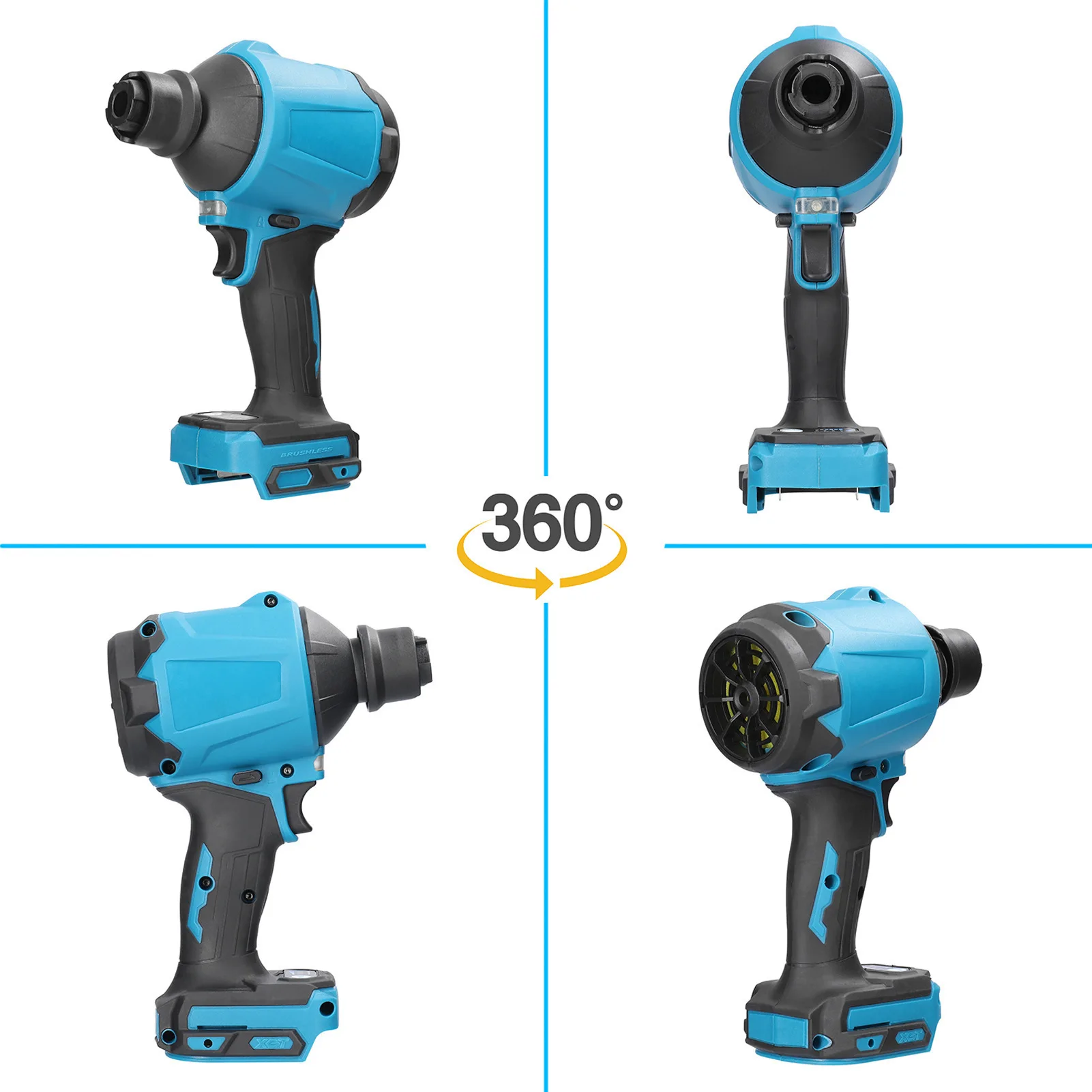 Rechargeable Lithium Battery Portable 21V Electric Vacuum Cleaner Leaf Dust Air Blower Cordless Mini Air Blower