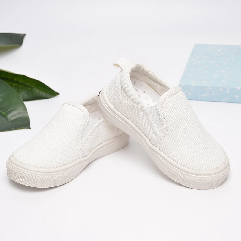 Wholesale customize kids  blank canvas sneaker children  good quality casual rubber shoes