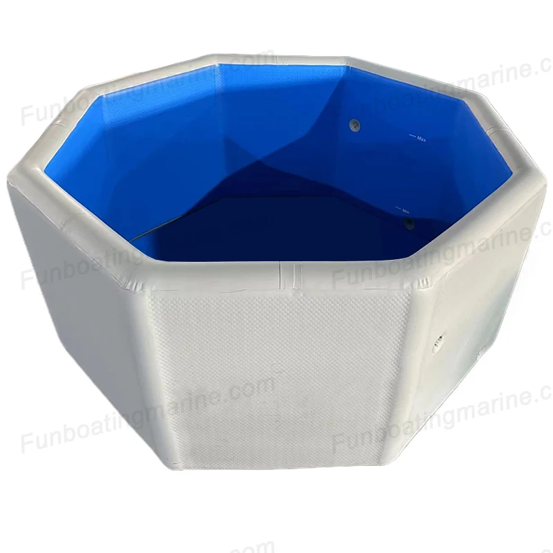Foldable cold bath tub inflatable cold plunge tub for 4 person 160*160*65cm