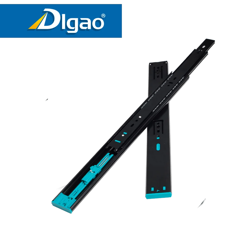 Full extension galvanized drawer slides soft close hidden bottom mount ball bearing telescopic slide