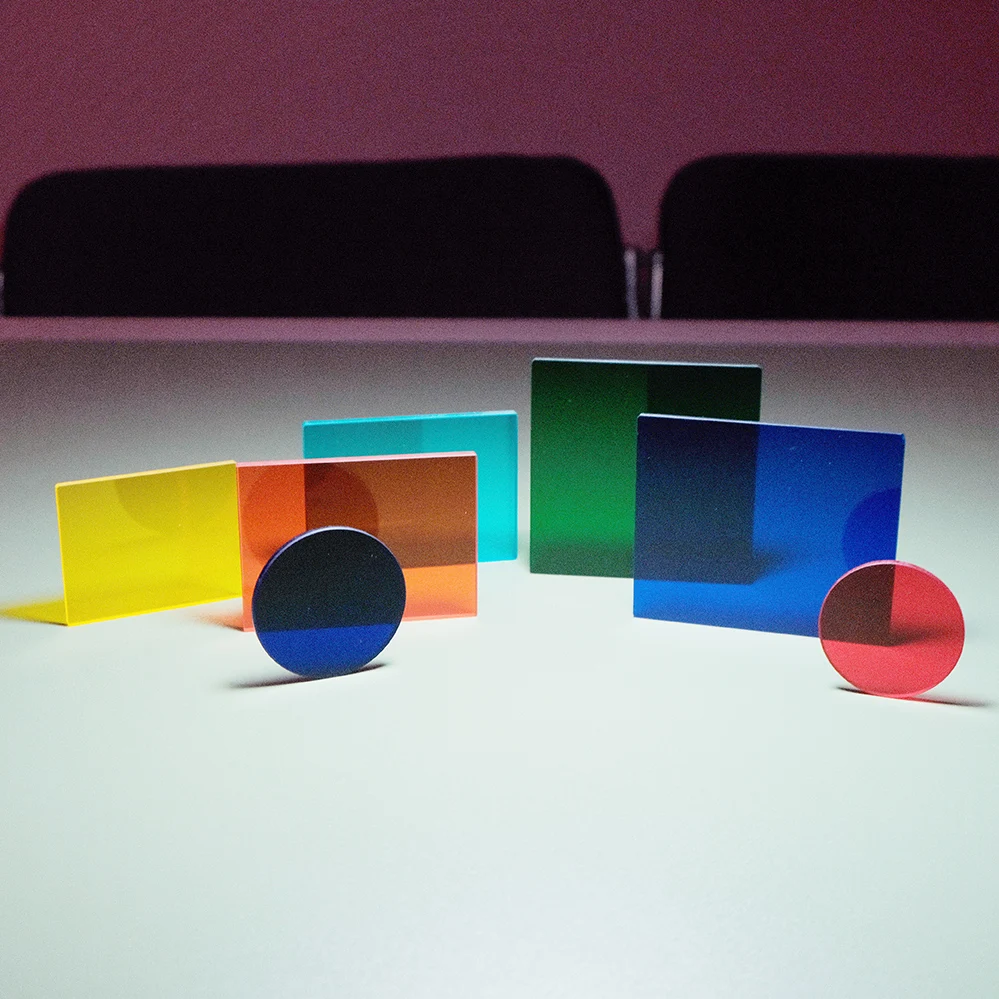 China Manufacture Customized Optical Heat Absorption Glass GRB1 KG1 GRB3 KG3 Filter For Shadowless Lamp