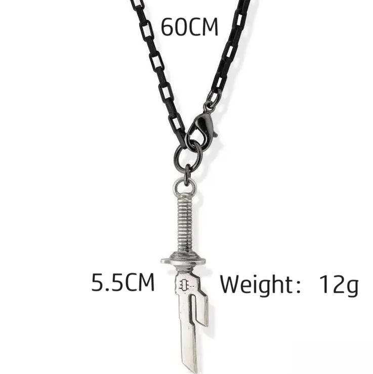 Wholesale Cosplay Anime Necklace One Piece Sword Anime Accessories Necklace Anime Chain Necklaces