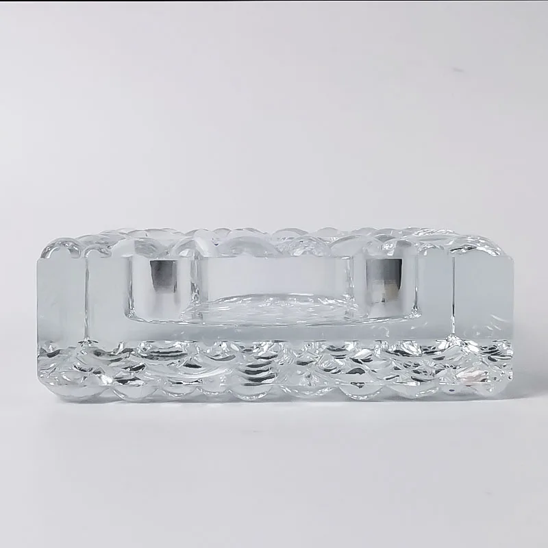 Custom water ripple K9 crystal ashtray Personalized fashion practical glass ashtray