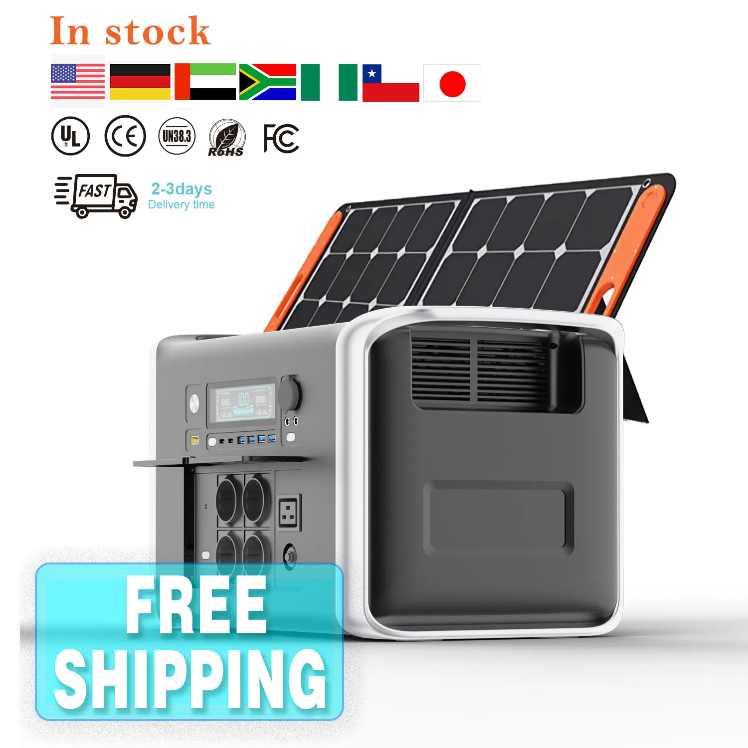 1000W 2000W 3000W Emergency Solar Generator UPS Portable Power Station Backup Energy Storage Battery