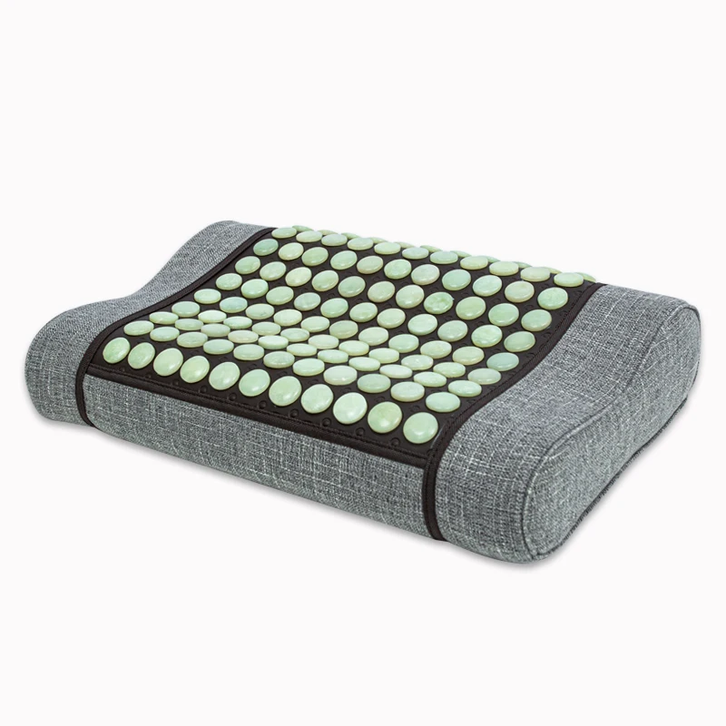 Jade cervical spine pillow heated Tomaline germanite far infrared health massage sleep treatment cervical spine pillow