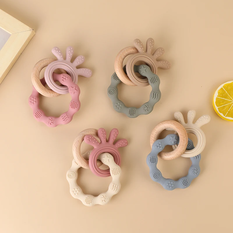 Natural Rubber Cartoon Animal Shape Teether Teething Toys Baby Sensory Teething Teether Toys Bpa Free Silicone Baby Teether