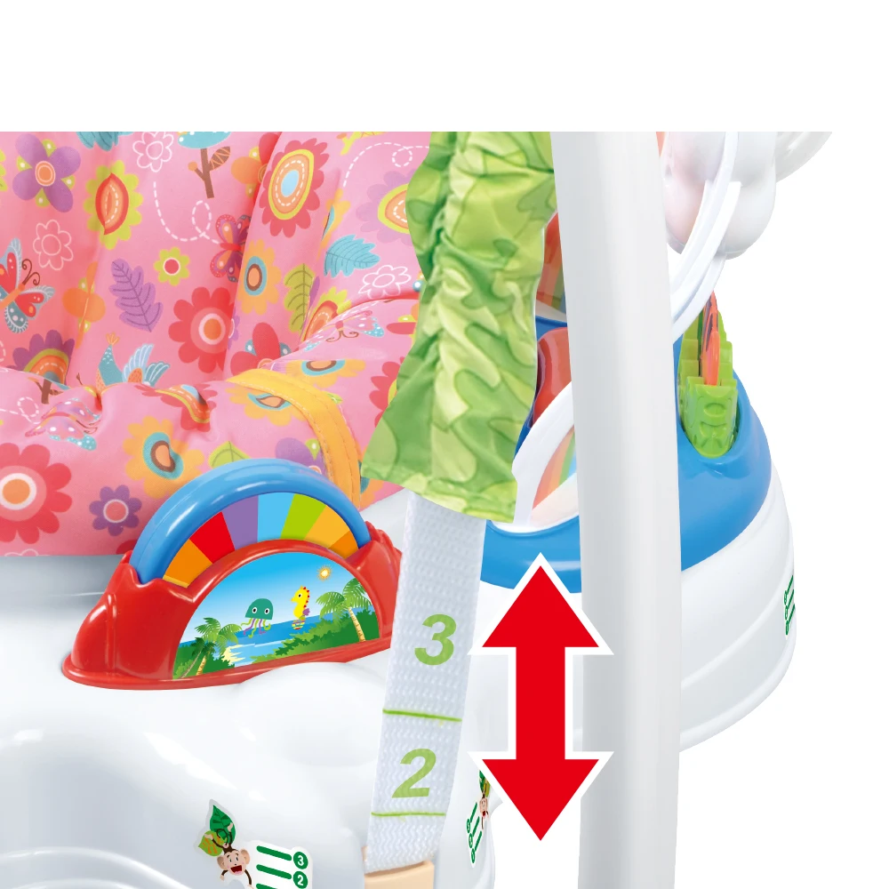 Factory Sell Safety Adjustable Baby bouncer Slip 360 Rotating Music and Light Baby Jumping Chair Swing Chair Baby Jumper